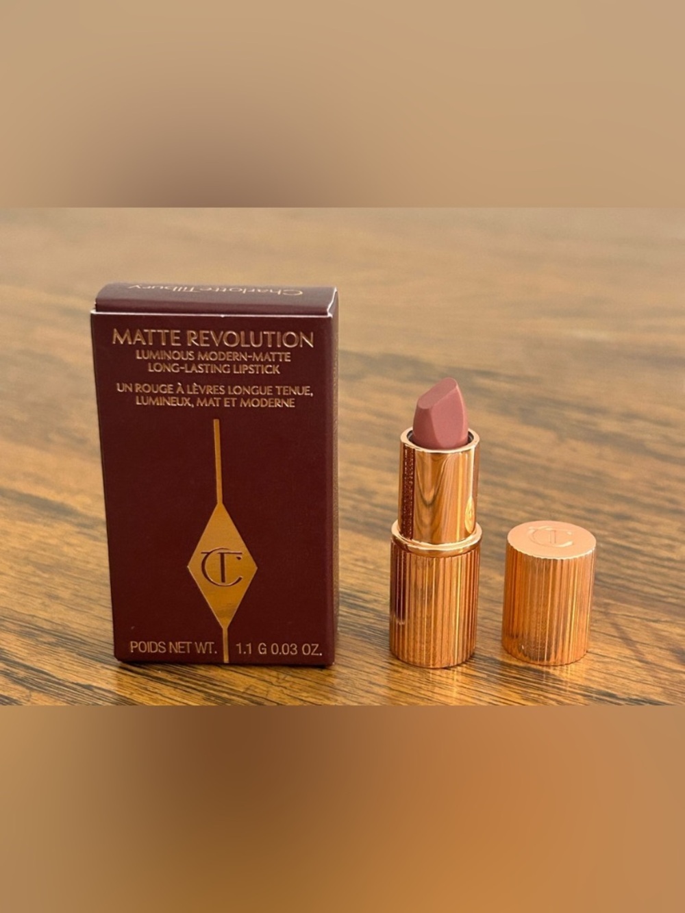 Charlotte Tilbury Matte Revolution Lipstick - Pillow Talk , Mini Size NIB